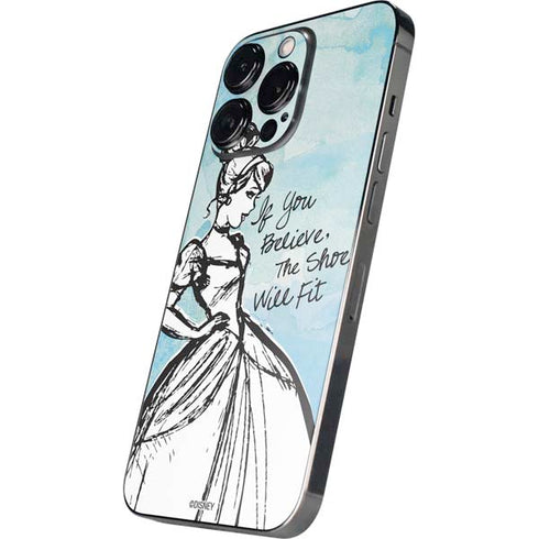 Disney Cinderella Sketch Art Shoe Will Fit iPhone 14 Pro Max Skin