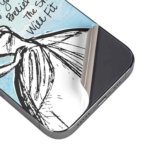 Disney Cinderella Sketch Art Shoe Will Fit iPhone 14 Pro Max Skin