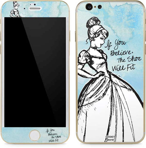 Disney Cinderella Sketch Art Shoe Will Fit iPhone 6/6s Skin