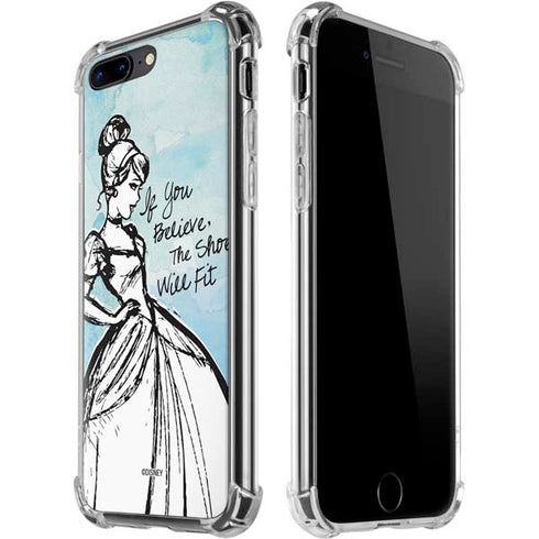 Disney Cinderella Sketch Art Shoe Will Fit iPhone 7/8 Plus Clear Case