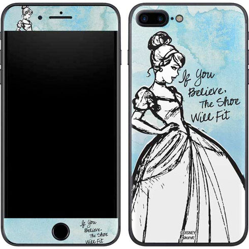 Disney Cinderella Sketch Art Shoe Will Fit iPhone 7 Plus Skin