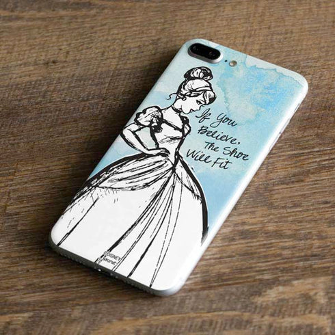 Disney Cinderella Sketch Art Shoe Will Fit iPhone 7 Plus Skin