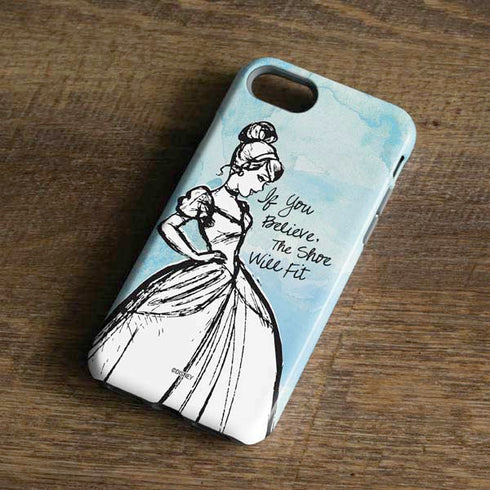 Disney Cinderella Sketch Art Shoe Will Fit iPhone 7 Pro Case