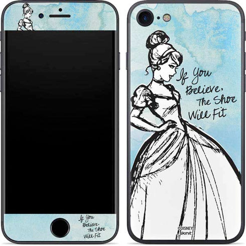 Disney Cinderella Sketch Art Shoe Will Fit iPhone 7 Skin