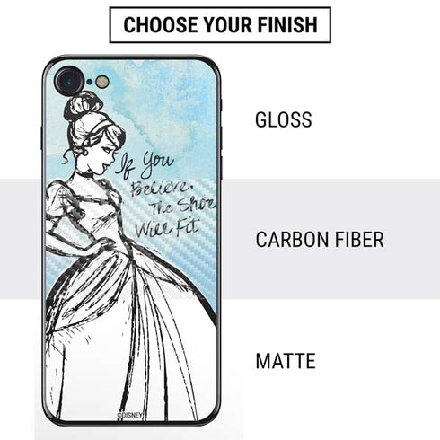 Disney Cinderella Sketch Art Shoe Will Fit iPhone SE (2nd & 3rd Gen) Skin