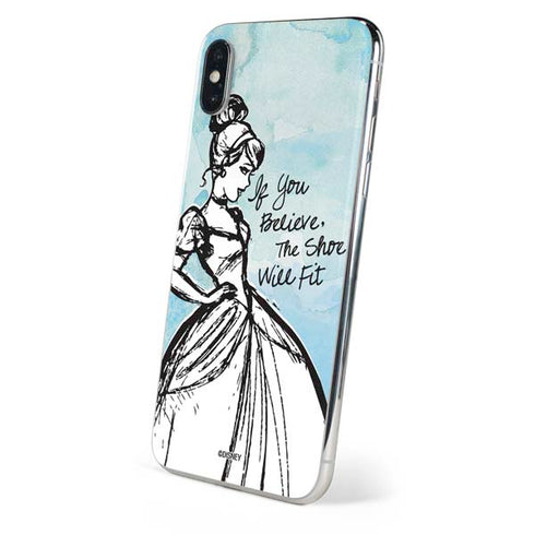 Disney Cinderella Sketch Art Shoe Will Fit iPhone X Skin