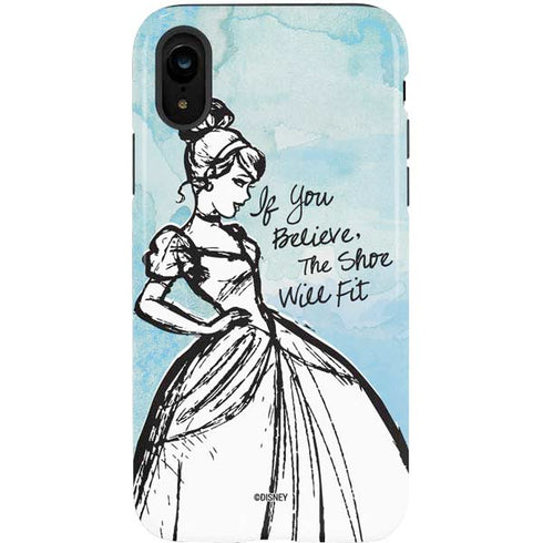 Disney Cinderella Sketch Art Shoe Will Fit iPhone XR Pro Case
