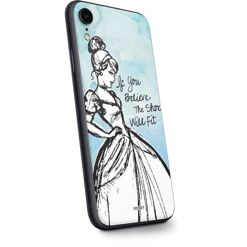 Disney Cinderella Sketch Art Shoe Will Fit iPhone XR Skin