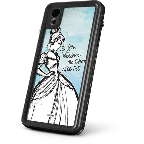 Disney Cinderella Sketch Art Shoe Will Fit iPhone XR Waterproof Case