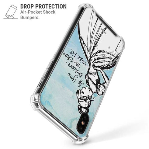 Disney Cinderella Sketch Art Shoe Will Fit iPhone XS Max Clear Case