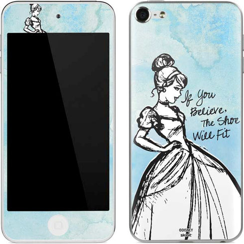 Disney Cinderella Sketch Art Shoe Will Fit Apple iPod Skin