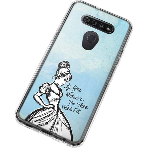 Disney Cinderella Sketch Art Shoe Will Fit LG K51/Q51 Clear Case