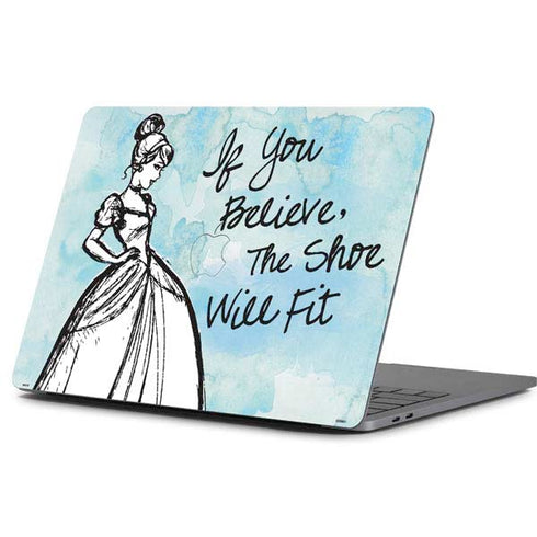 Disney Cinderella Sketch Art Shoe Will Fit Apple MacBook Pro 13-inch Skin