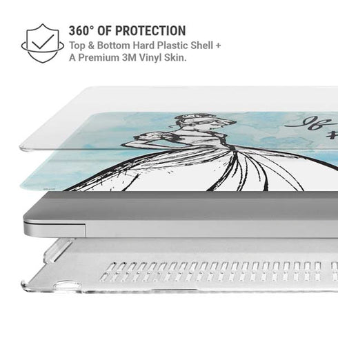 Disney Cinderella Sketch Art Shoe Will Fit MacBook Pro 16in (2019-20) Case plus Skin