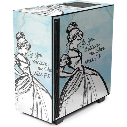 Disney Cinderella Sketch Art Shoe Will Fit NZXT H510 Compact ATX Mid-Tower Case Skin