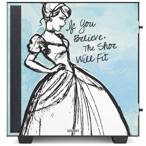 Disney Cinderella Sketch Art Shoe Will Fit NZXT H510 Compact ATX Mid-Tower Case Skin