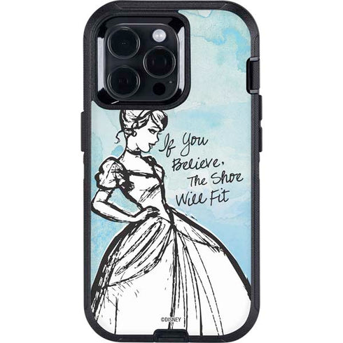 Disney Cinderella Sketch Art Shoe Will Fit Otterbox Defender iPhone Skin