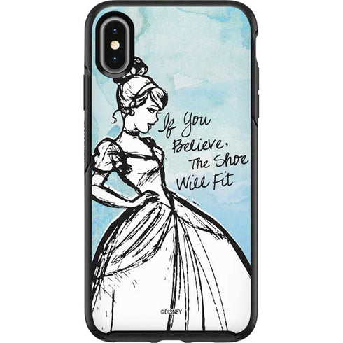 Disney Cinderella Sketch Art Shoe Will Fit Otterbox Symmetry iPhone Skin