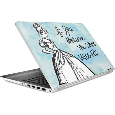 Disney Cinderella Sketch Art Shoe Will Fit HP Pavilion Skin