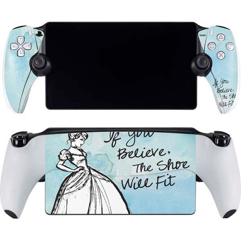 Disney Cinderella Sketch Art Shoe Will Fit PlayStation Portal Remote Player Skin