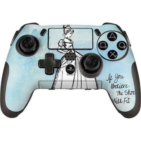 Disney Cinderella Sketch Art Shoe Will Fit PlayStation Scuf Vantage 2 Controller Skin