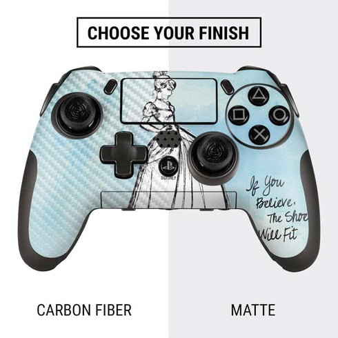 Disney Cinderella Sketch Art Shoe Will Fit PlayStation Scuf Vantage 2 Controller Skin