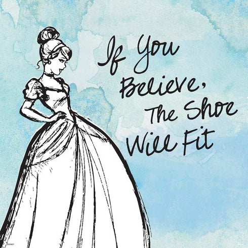 Disney Cinderella Sketch Art Shoe Will Fit PS4 Console and Controller Bundle Skin