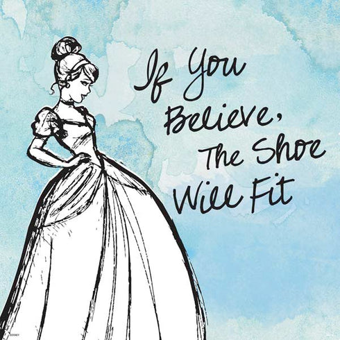 Disney Cinderella Sketch Art Shoe Will Fit PS4 Slim Bundle Skin