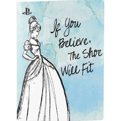Disney Cinderella Sketch Art Shoe Will Fit PS5 Console Skin