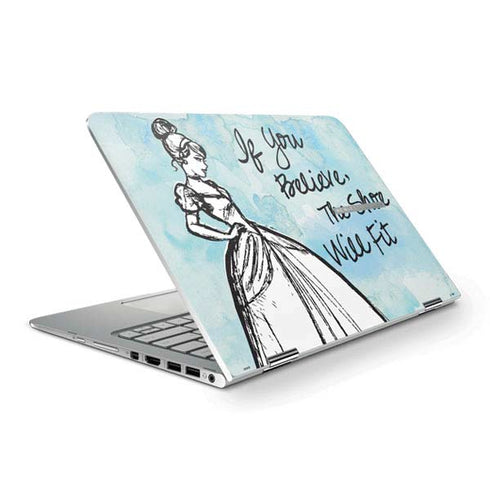 Disney Cinderella Sketch Art Shoe Will Fit HP Spectre Skin