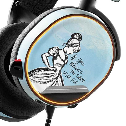 Disney Cinderella Sketch Art Shoe Will Fit SteelSeries Arctis 5 Skin