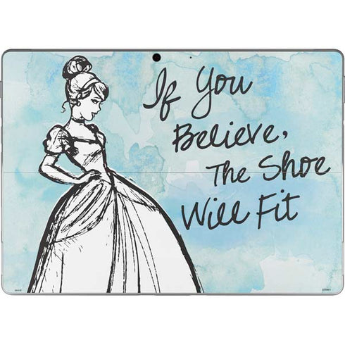 Disney Cinderella Sketch Art Shoe Will Fit Surface Pro 9 Skin