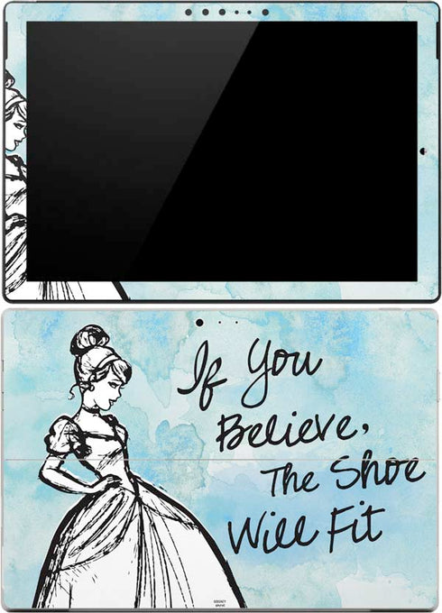 Disney Cinderella Sketch Art Shoe Will Fit Surface Pro (2017) Skin