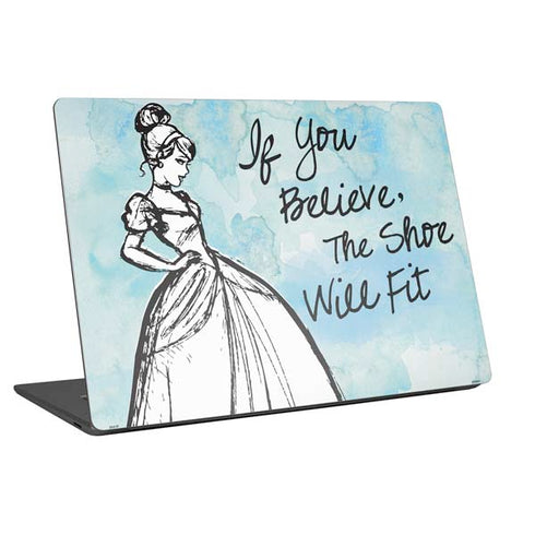 Disney Cinderella Sketch Art Shoe Will Fit Universal Laptop 14in (11.4 x 8.2in) Skin