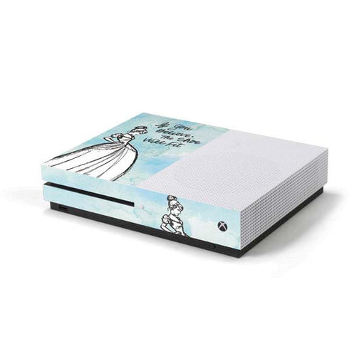 Disney Cinderella Sketch Art Shoe Will Fit Xbox One S Console Skin