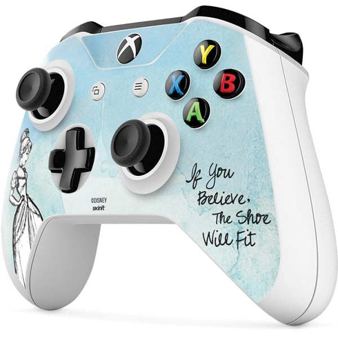 Disney Cinderella Sketch Art Shoe Will Fit Xbox One S Controller Skin