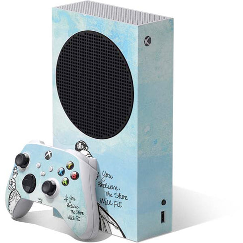 Disney Cinderella Sketch Art Shoe Will Fit Xbox Series S Bundle Skin