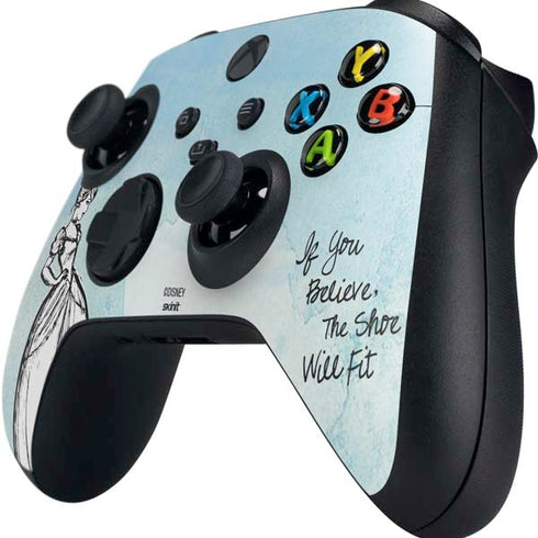 Disney Cinderella Sketch Art Shoe Will Fit Xbox Series X Controller Skin