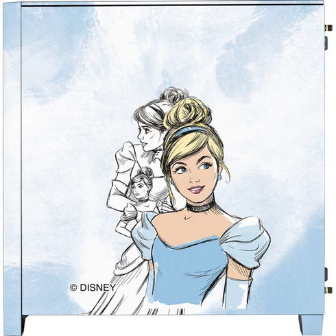 Disney Princess Cinderella Sketch Corsair 4000D Tempered Glass Mid-Tower ATX Case Skin