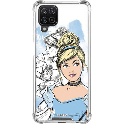 Disney Princess Cinderella Sketch Galaxy A12 Clear Case