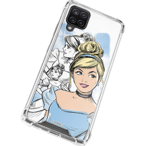 Disney Princess Cinderella Sketch Galaxy A12 Clear Case