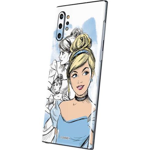 Disney Princess Cinderella Sketch Galaxy Note 10 Plus Skin