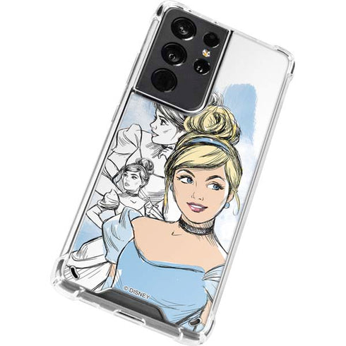 Disney Princess Cinderella Sketch Galaxy S21 Ultra 5G Clear Case
