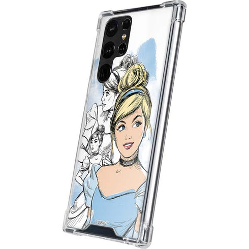Disney Princess Cinderella Sketch Galaxy S22 Ultra Clear Case
