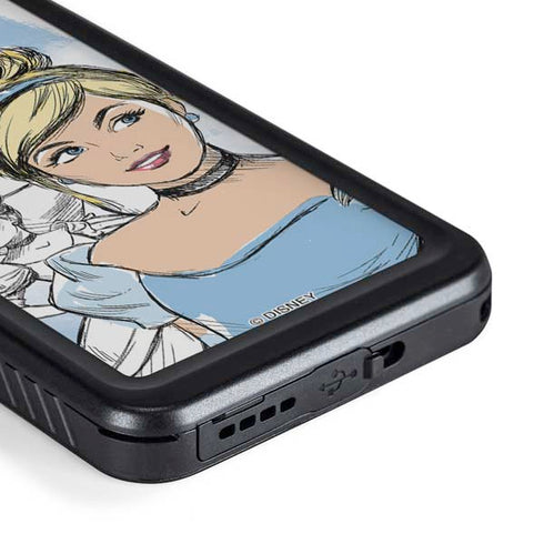 Disney Princess Cinderella Sketch Galaxy S23 Plus Waterproof Case