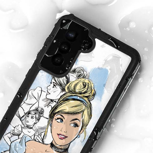 Disney Princess Cinderella Sketch Galaxy S23 Plus Waterproof Case