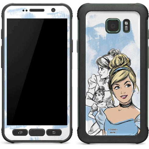 Disney Princess Cinderella Sketch Galaxy S7 Active Skin