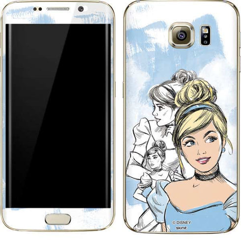 Disney Princess Cinderella Sketch Galaxy S7 Edge Skin