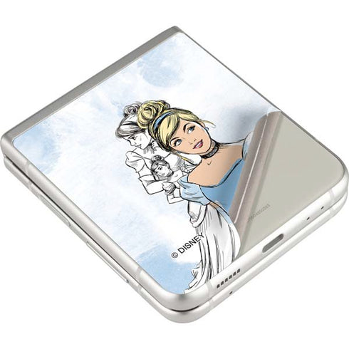 Disney Princess Cinderella Sketch Galaxy Z Flip3 5G Skin