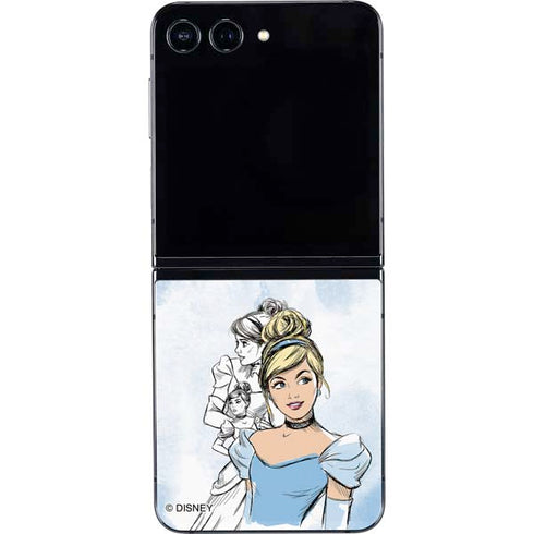 Disney Princess Cinderella Sketch Galaxy Z Flip5 5G Skin